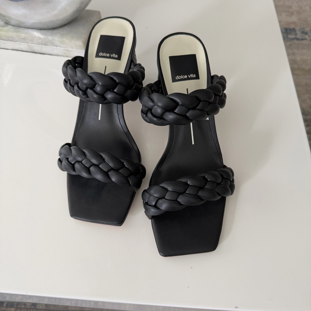 Dolce Vita Paily  Double-Strap Square-Toe Slide Heels